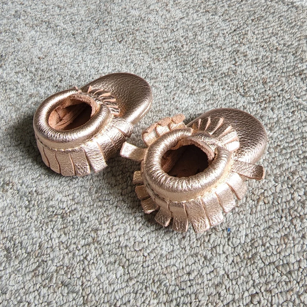 Freshly Picked Rose Gold Moccasins